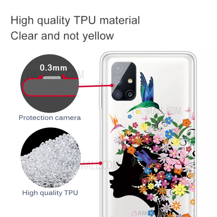 Pattern Printing TPU Good-looking Cover for Samsung Galaxy M51 - Beauty-3