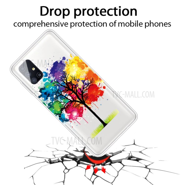Pattern Printing TPU Good-looking Cover for Samsung Galaxy M51 - Colorized Tree-2