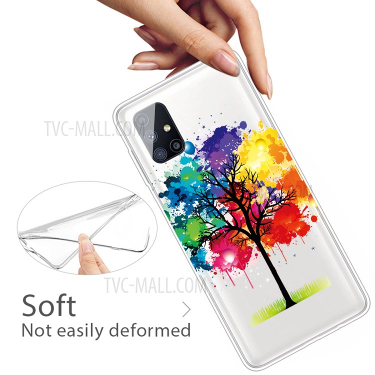 Pattern Printing TPU Good-looking Cover for Samsung Galaxy M51 - Colorized Tree-4