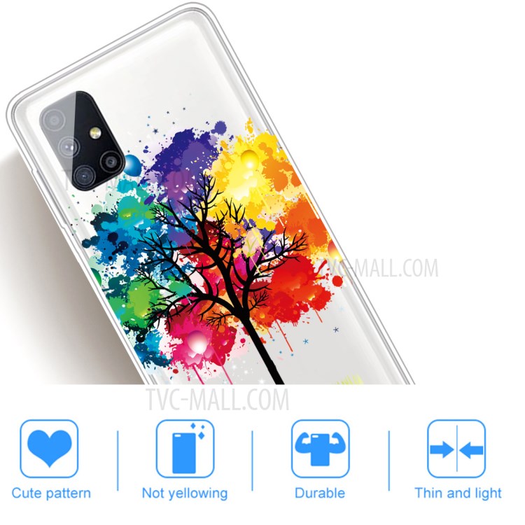 Pattern Printing TPU Good-looking Cover for Samsung Galaxy M51 - Colorized Tree-5