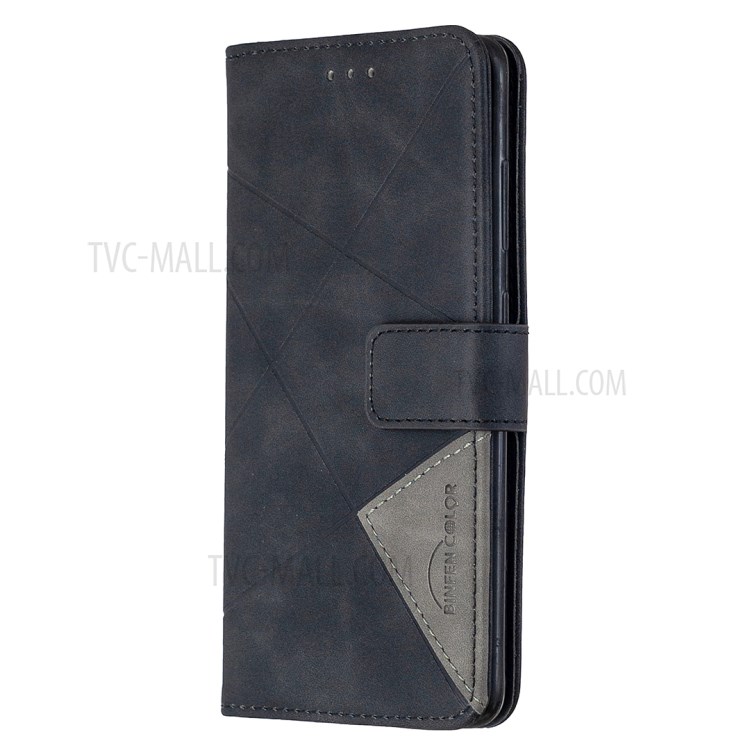 Estilo BF05 Capa De Couro Textura Geométrica Para Samsung Galaxy S20 - Preto-6