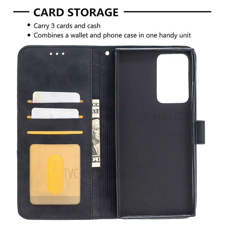 BF05 Geometric Texture Leather Case for Samsung Galaxy Note20 Ultra/Note20 Ultra 5G - Black-3