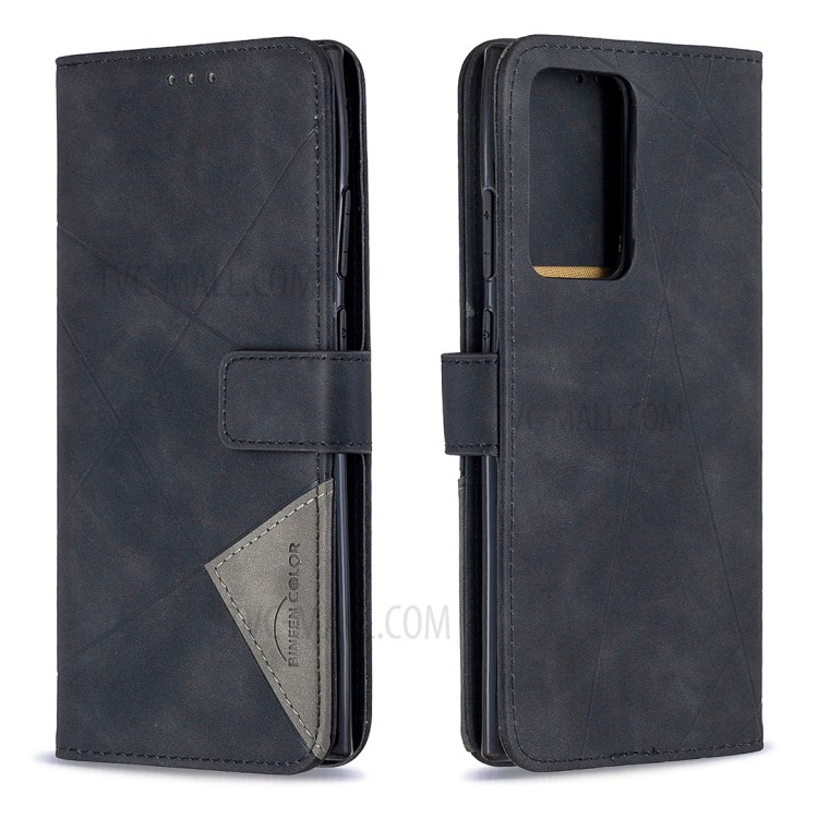 BF05 Geometric Texture Leather Case for Samsung Galaxy Note20 Ultra/Note20 Ultra 5G - Black-8
