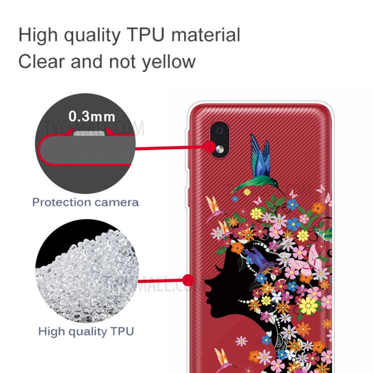 Printing Skin TPU Stylish Back Protective Cover for Samsung Galaxy A01 Core - Beauty-3