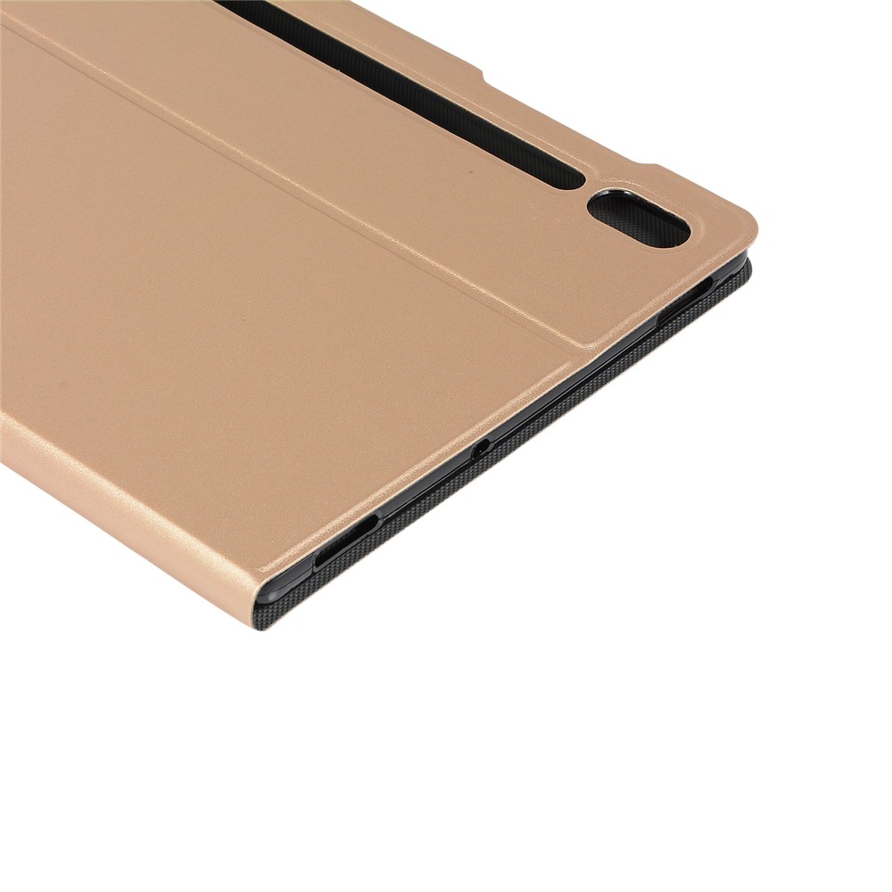 Leather Cover Stand Protective Case for Samsung Galaxy Tab S7 Plus - Gold-8