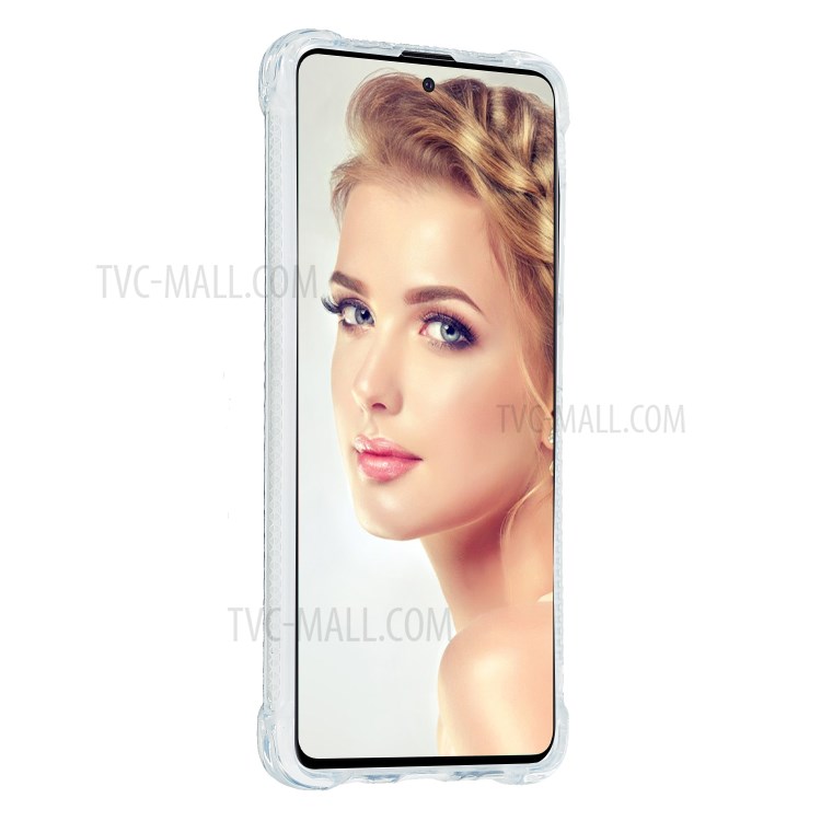 Pure Color Glitter Powder Quicksand TPU Cover for Samsung Galaxy A71 SM-A715 - Silver-4