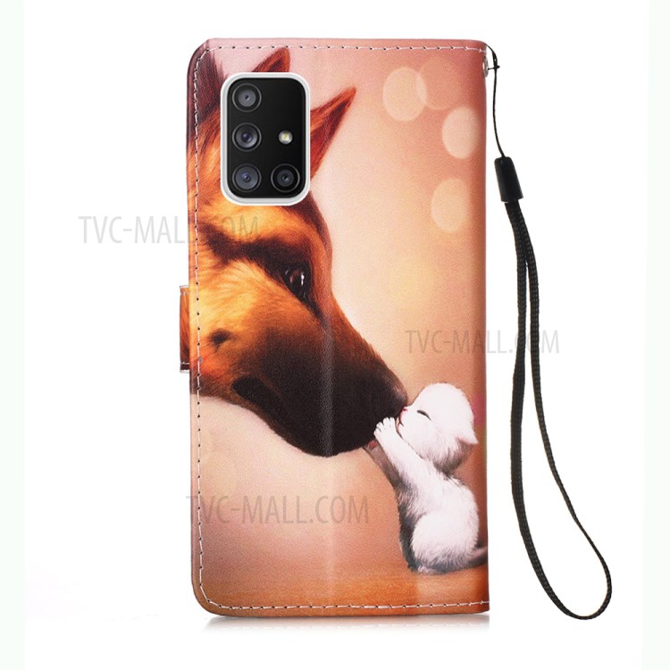 Pattern Printing PU Leather Wallet Phone Cover for Samsung Galaxy A51 5G SM-A516 - Baby and Mother Animal-3