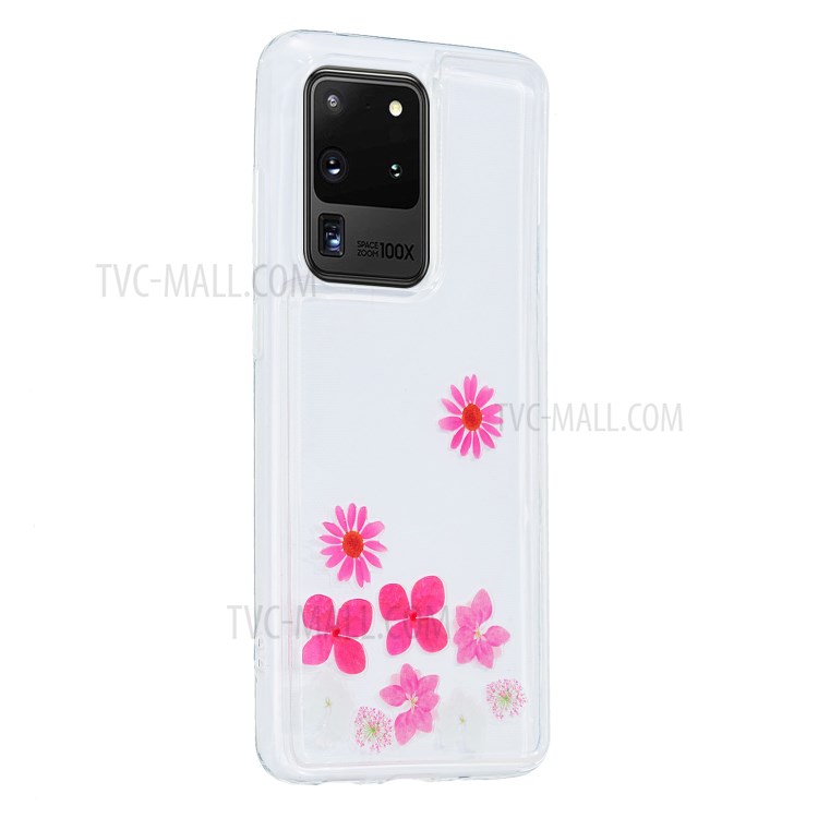 Areia Movediça Impressão TPU Pele Tampa Original Para Samsung Galaxy S20 De Ultra - Flores-3