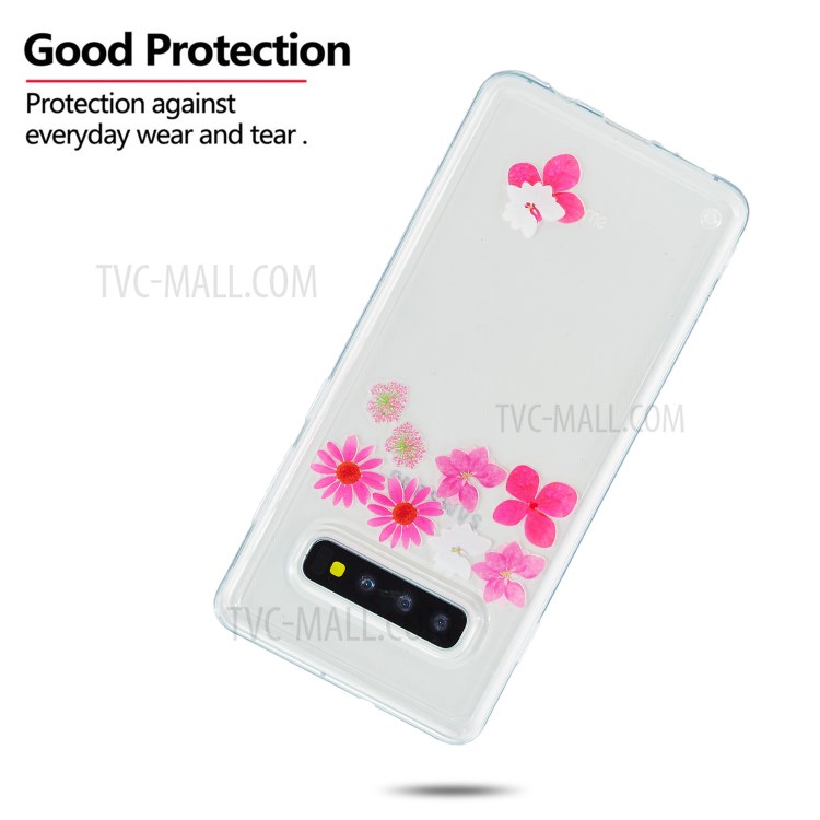 Quicksand Cartoon Printing TPU Case for Samsung Galaxy S10 Plus - Flower-2