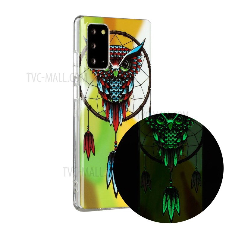 Серебристые IMD ТП Оболочка Телефона Обратно Для Samsung Galaxy Примечание 20 / Примечания 20 5G - OWL Ловец Снов-1