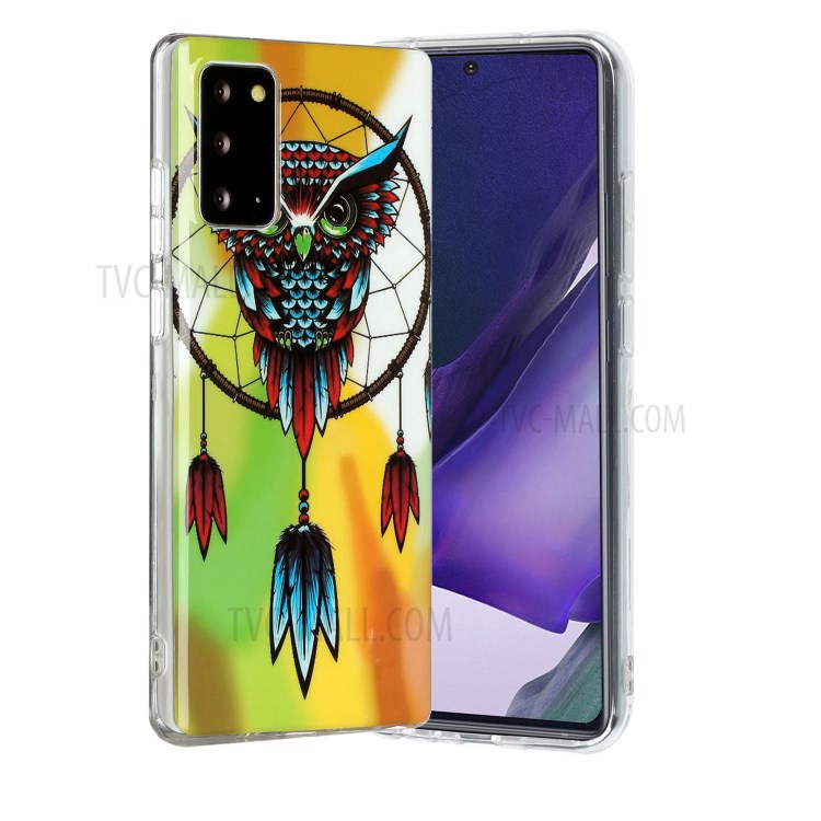 Серебристые IMD ТП Оболочка Телефона Обратно Для Samsung Galaxy Примечание 20 / Примечания 20 5G - OWL Ловец Снов-3