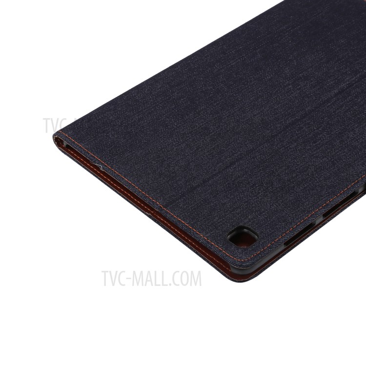 Jeans Cloth Texture Auto Wake and Sleep PU Leather + PC Cover for Samsung Galaxy Tab A7 10.4 (2020) T505/T500 - Black-6