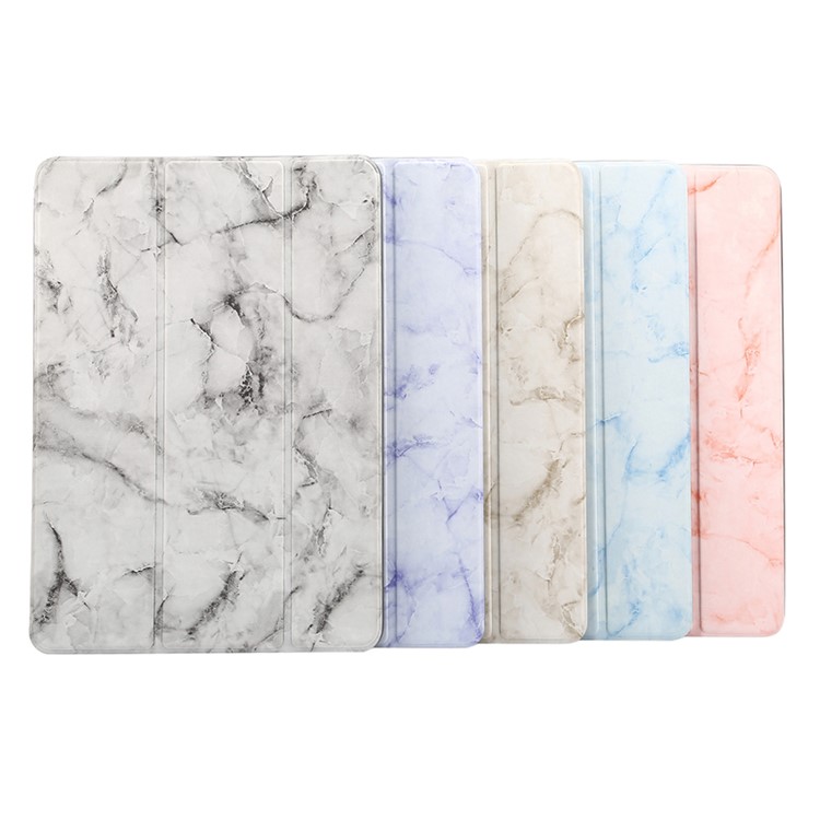 Marble Pattern Skin Tri-fold Leather Tablet Case for Samsung Galaxy Tab S7 T870/T875 - Grey-8