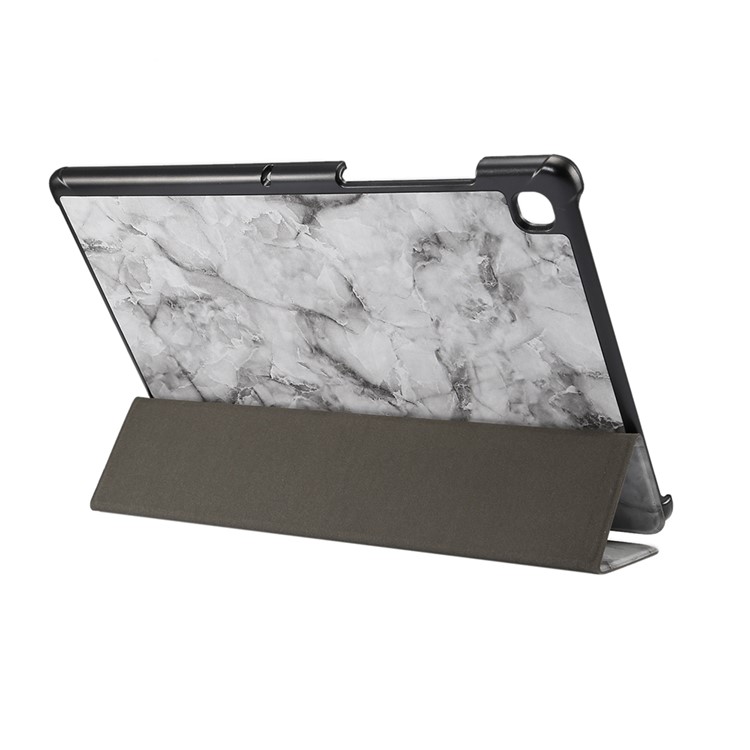 Marble Pattern Tri-fold Leather Tablet Shell for Samsung Galaxy Tab A7 10.4 (2020) T505/T500 - Grey-3