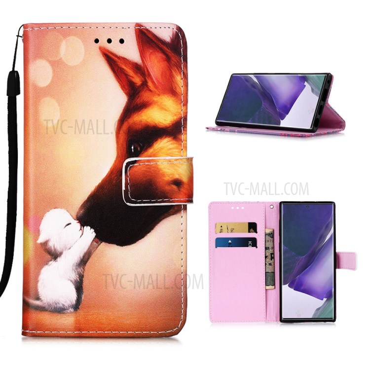 Pattern Printing Leather Shell for Samsung Galaxy Note20 Ultra/Note20 Ultra 5G - Fox-1