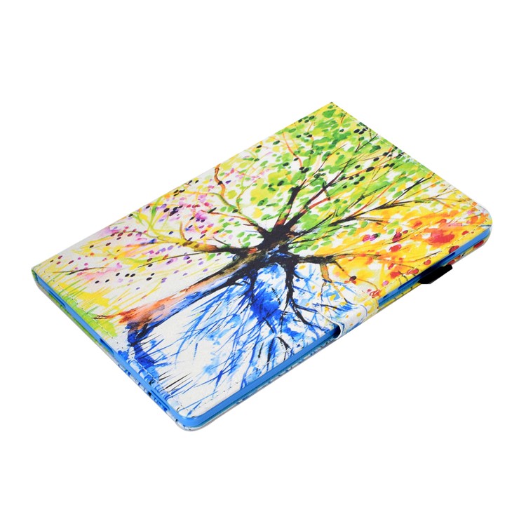 Printing Skin Leather with Card Holder Tablet Shell for Samsung Galaxy Tab S7 T870 - Life Tree-5