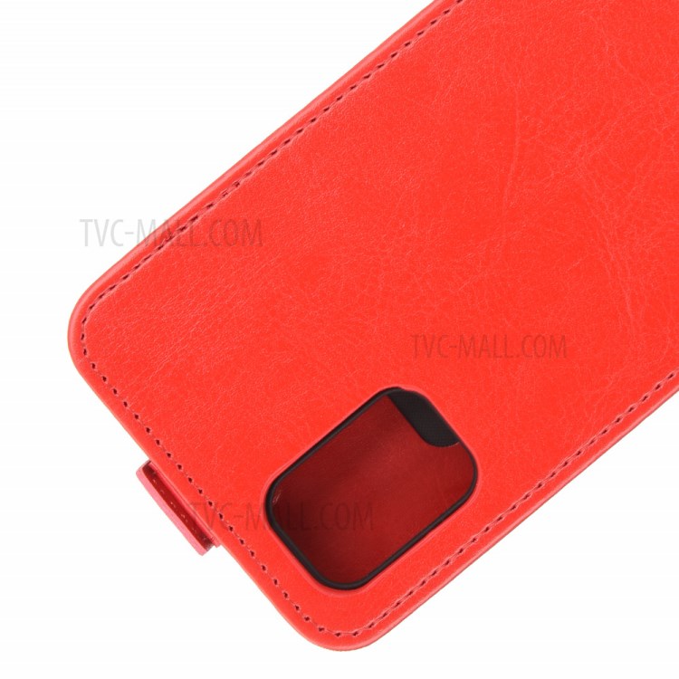 Crazy Horse Vertical Flip Leather Phone Shell for Samsung Galaxy M31s - Red-4