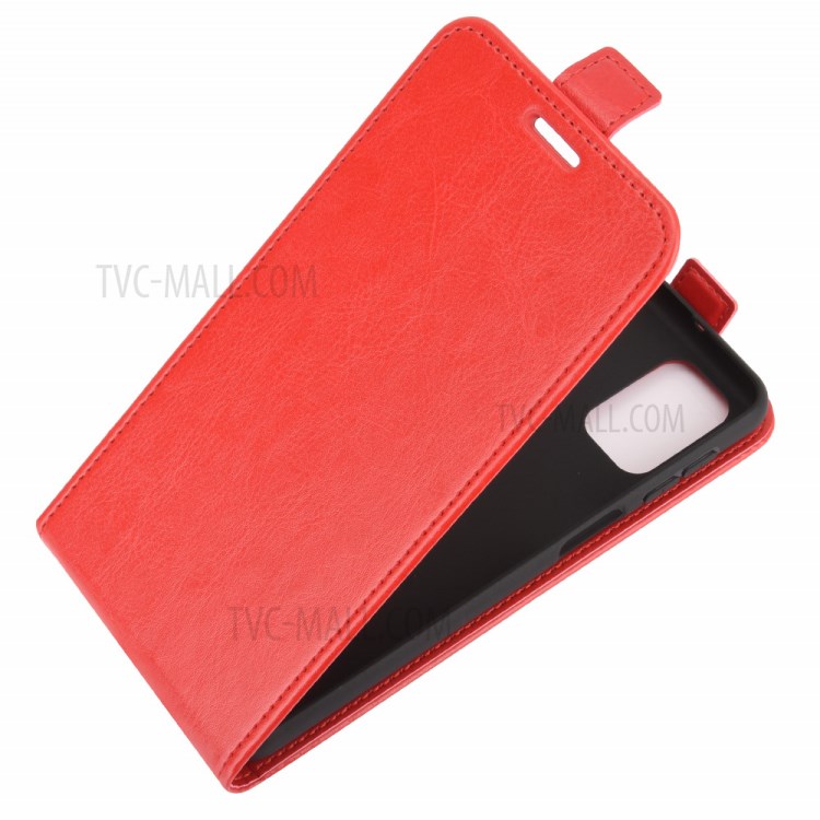 Crazy Horse Vertical Flip Leather Phone Shell for Samsung Galaxy M31s - Red-5