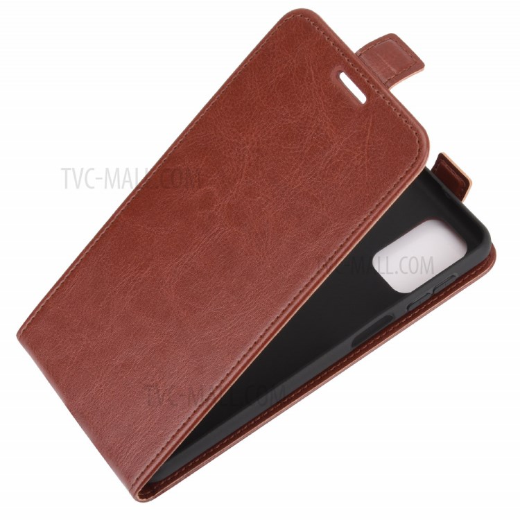 Crazy Horse Vertical Flip Leather Phone Shell for Samsung Galaxy M31s - Brown-5