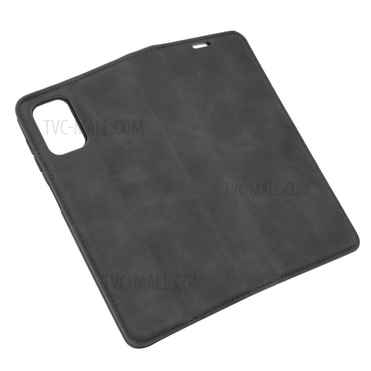 Silky Touch Flip Cover Leather Wallet Stand Phone Case for Samsung Galaxy M31s - Black-6