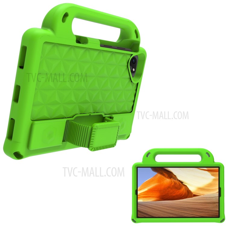 Rhombus Style with Kickstand EVA Cover with Shoulder Strap for Samsung Galaxy Tab A 8.0 Wi-Fi (2019) SM-T290 - Green-1