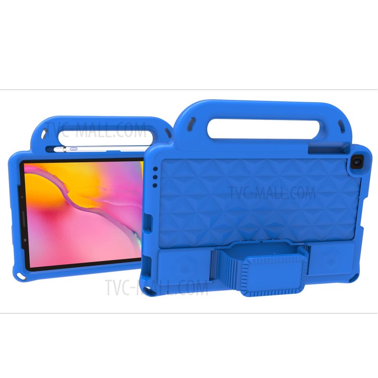 Rhombus Style EVA Case with Shoulder Strap for Samsung Galaxy Tab A 10.1 (2019) T510/T515 - Baby Blue-1