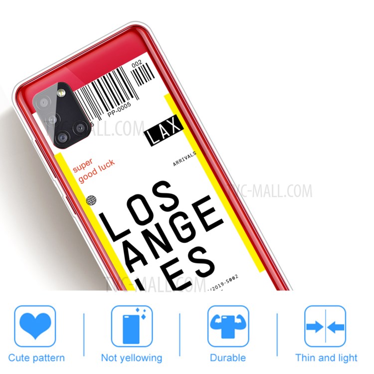 Creative Boarding Check TPU Protective Case for Samsung Galaxy A51 SM-A515 - LOS ANGELES-5