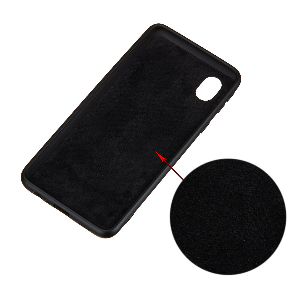 Liquid Silicone Phone Cover for Samsung Galaxy A01 Core - Black-3