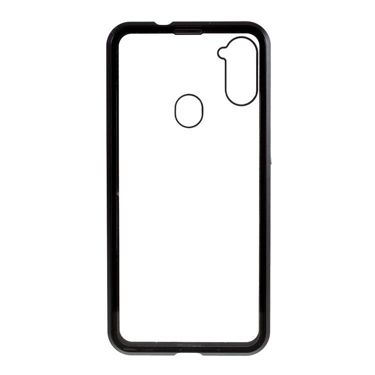 Frame De Metal Destacável + Caso De Proteção Total De Vidro Temperado HD Para Samsung Galaxy A11 (versão Da UE) - Preto-4