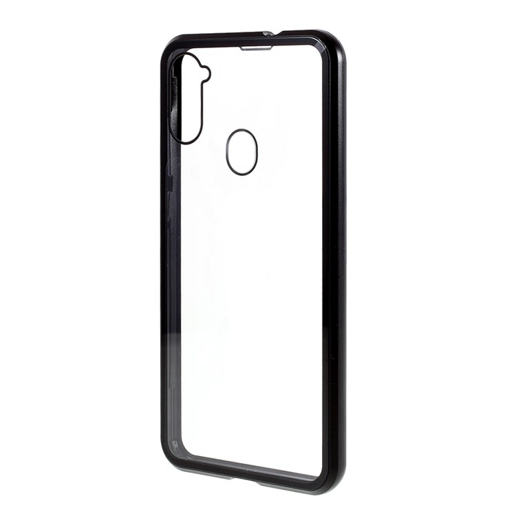 Frame De Metal Destacável + Caso De Proteção Total De Vidro Temperado HD Para Samsung Galaxy A11 (versão Da UE) - Preto-6