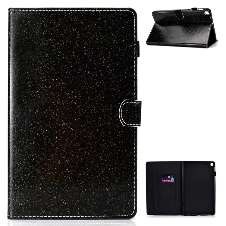 Capas de Tableta de Cuero de Polvo Brillante Para Samsung Galaxy Tab A7 10.4 (2020) T500/T505 - Negro