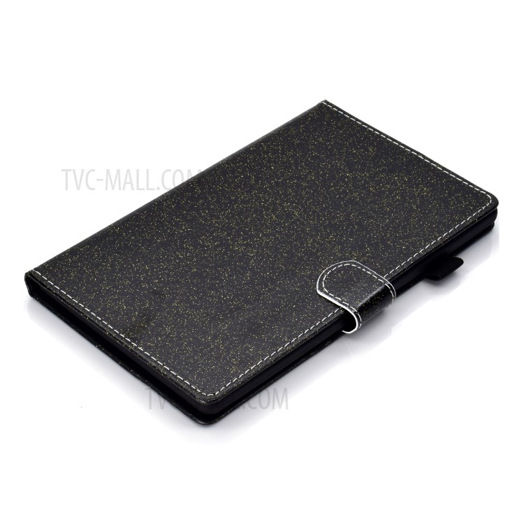 Glittery Powder with Card Slots Leather Cover for samsung Galaxy Tab S7 T870/T875 - Black-5