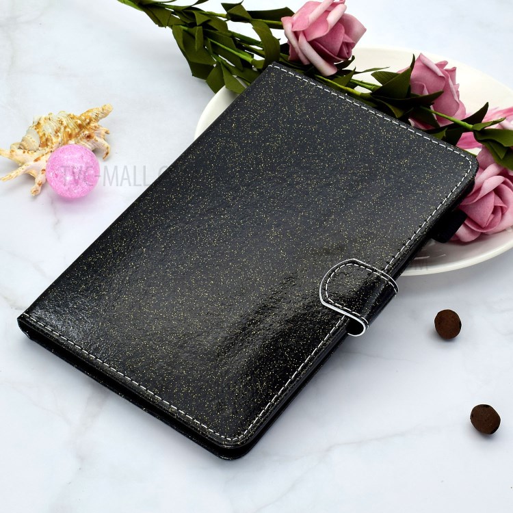 Glittery Powder with Card Slots Leather Cover for samsung Galaxy Tab S7 T870/T875 - Black-6