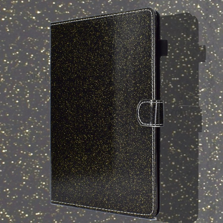 Glittery Powder with Card Slots Leather Cover for samsung Galaxy Tab S7 T870/T875 - Black-9