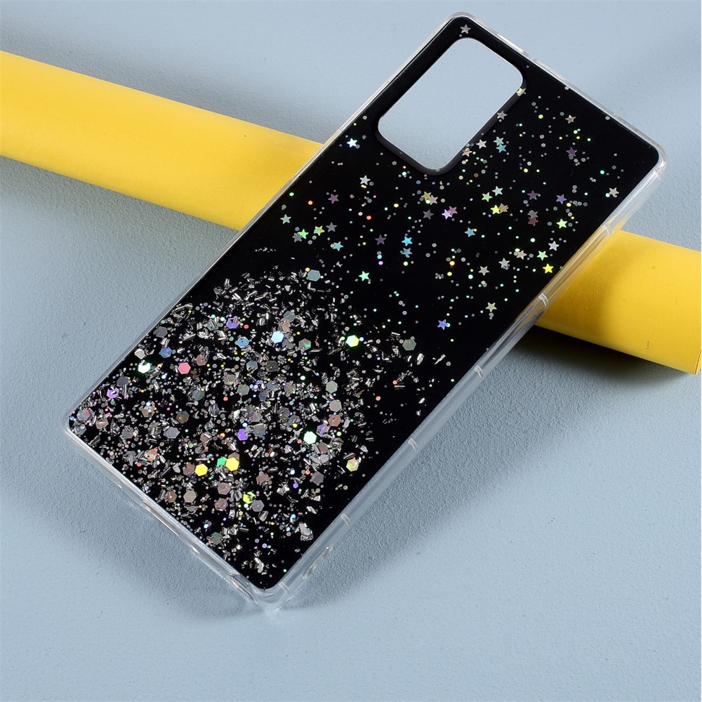 Sparkle Starry Sky Epoxy TPU Shell -hülle Für Samsung Galaxy Note20 4G/5G - Schwarz-2