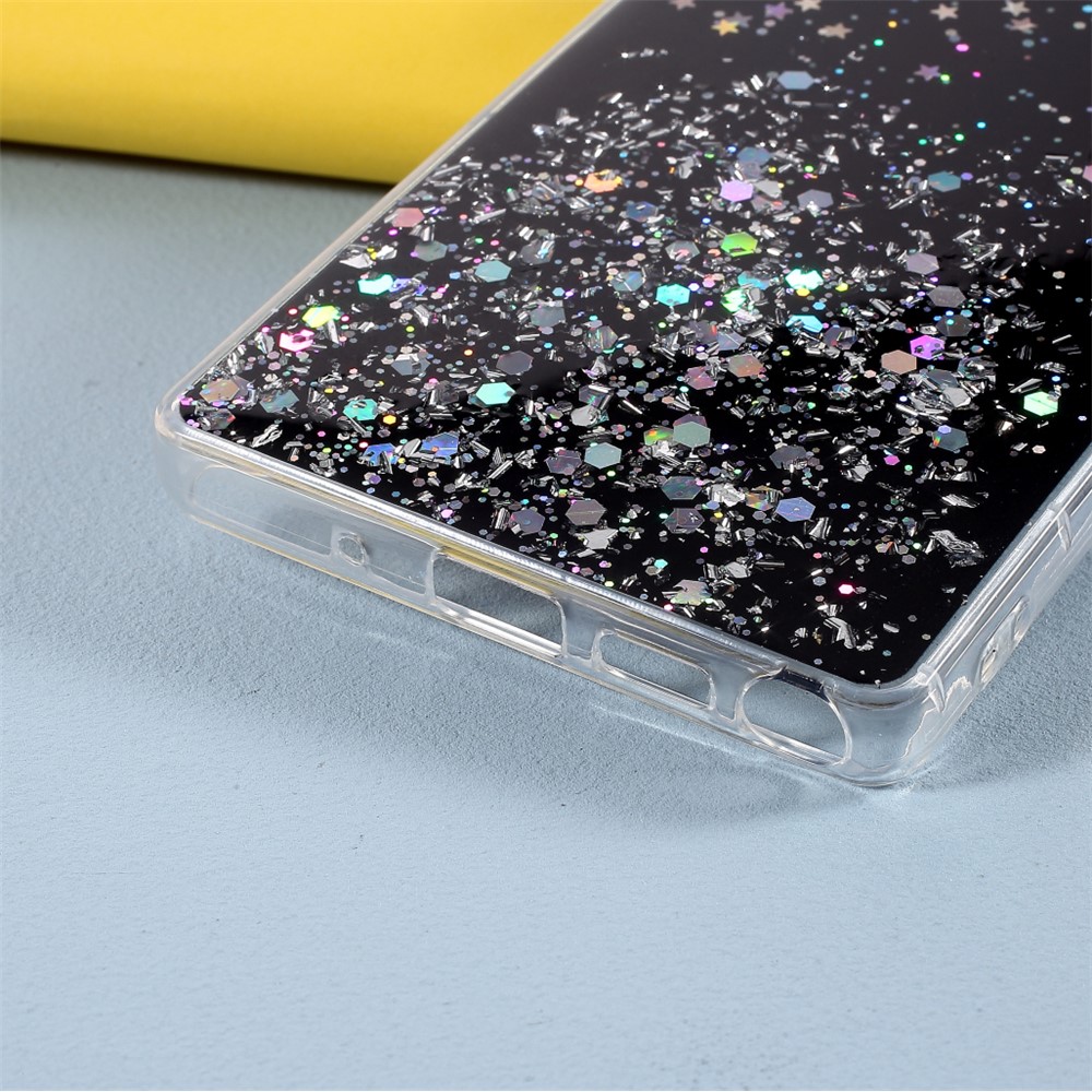 Sparkle Starry Sky Epoxy TPU Shell Case for Samsung Galaxy Note 20/Note 20 5G - Black-4