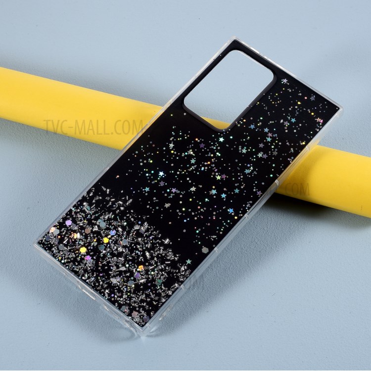 Sparkle Starry Sky Epoxy TPU Cover Case for Samsung Galaxy Note20 Ultra/Note20 Ultra 5G - Black-2