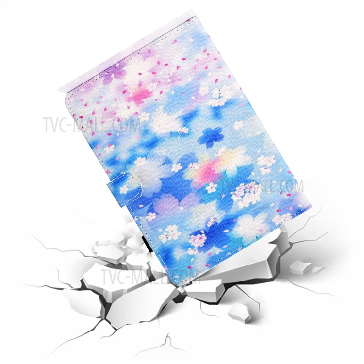 Printing Texture Leather Protective Cover for Samsung Galaxy Tab S7 T870/T875 - Petals-6