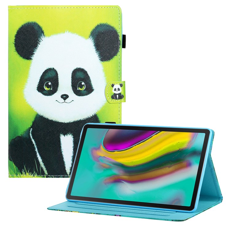 Printing Texture Leather with Card Holder Cover for Samsung Galaxy Tab A7 10.4 (2020) T500/T505 - Panda-1