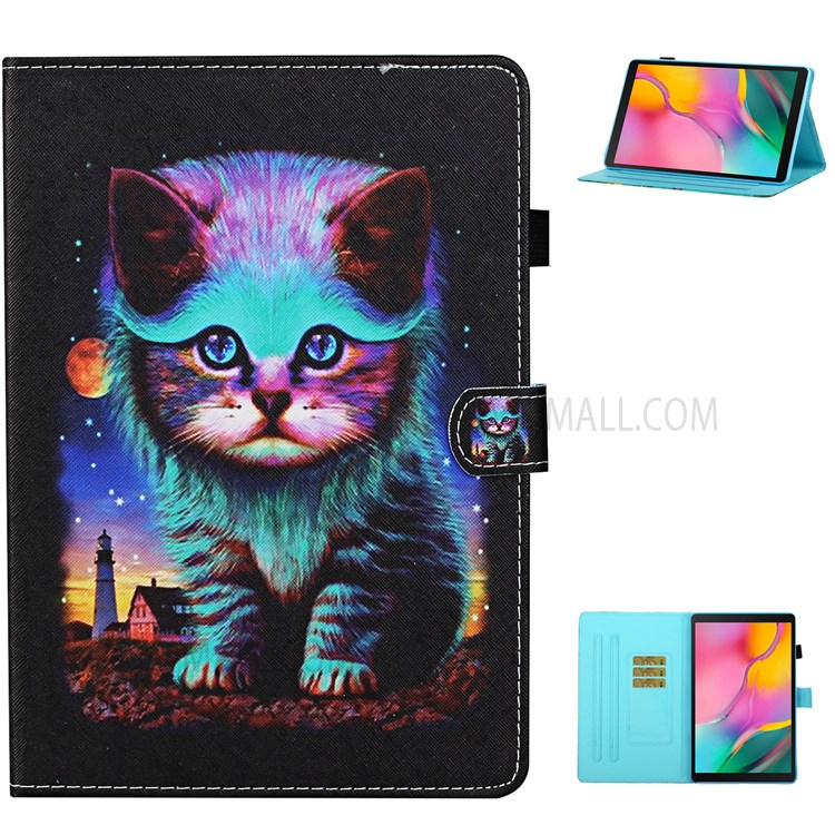 Printing Texture Leather with Card Holder Cover for Samsung Galaxy Tab A7 10.4 (2020) T500/T505 - Cat-2