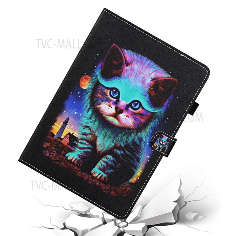 Printing Texture Leather with Card Holder Cover for Samsung Galaxy Tab A7 10.4 (2020) T500/T505 - Cat-6