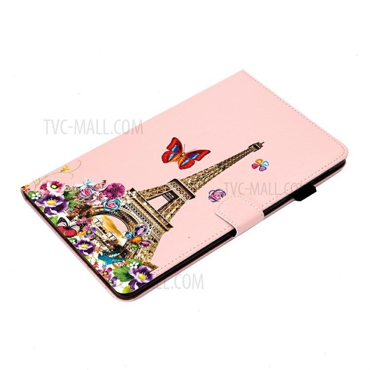 Pattern Printing Leather Shell for Samsung Galaxy Tab A7 10.4 (2020) T500/T505 - Eiffel Tower-5