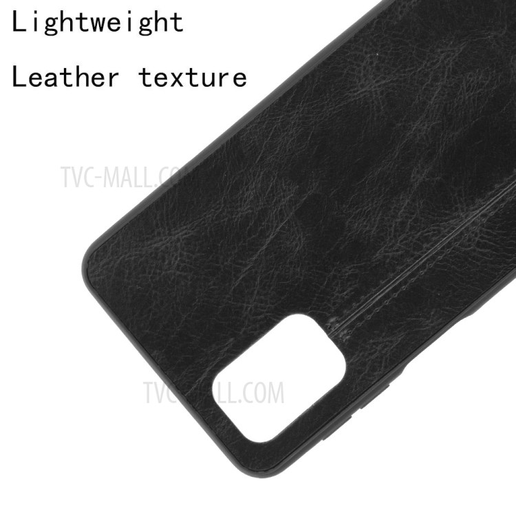 Hybrid PU Leather Coated PC + TPU Phone Case for Samsung Galaxy M31s - Black-2