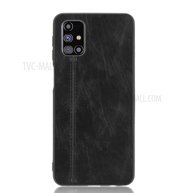 Hybrid PU Leather Coated PC + TPU Phone Case for Samsung Galaxy M31s - Black-3