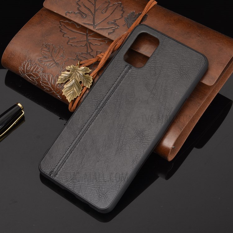 Hybrid PU Leather Coated PC + TPU Phone Case for Samsung Galaxy M31s - Black-7