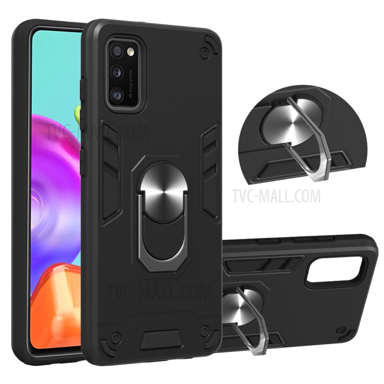 Detachable 2-in-1 Plastic + TPU Hybrid Phone Case Cover for Samsung Galaxy A41 (Global Version) - Black-1