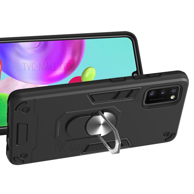 Detachable 2-in-1 Plastic + TPU Hybrid Phone Case Cover for Samsung Galaxy A41 (Global Version) - Black-3
