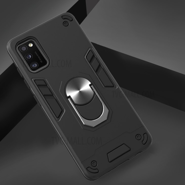Detachable 2-in-1 Plastic + TPU Hybrid Phone Case Cover for Samsung Galaxy A41 (Global Version) - Black-4