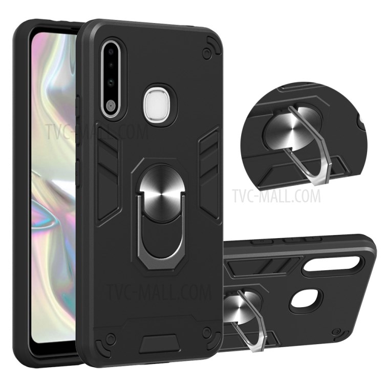 Detachable 2 in 1 with Rotatable Kickstand PC + TPU Cover for Samsung Galaxy A70e - Black-1