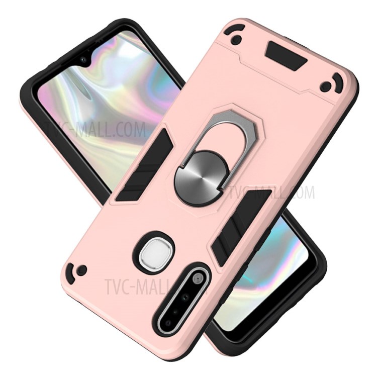 Detachable 2 in 1 with Rotatable Kickstand PC + TPU Cover for Samsung Galaxy A70e - Rose Gold-2